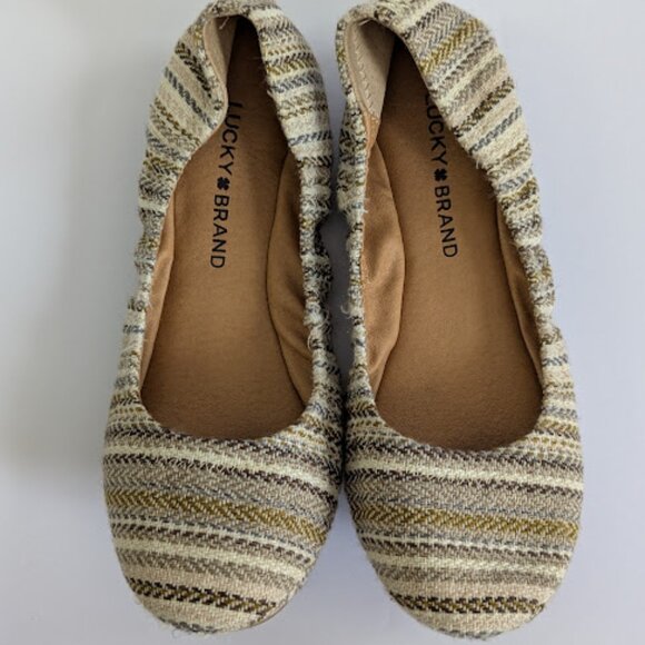 Lucky Brand Emmie Ballet Flats Womens Slip On Shoes Size 6.5 M - Picture 1 of 7